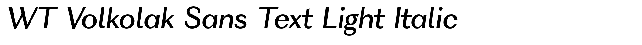 WT Volkolak Sans Text Light Italic image